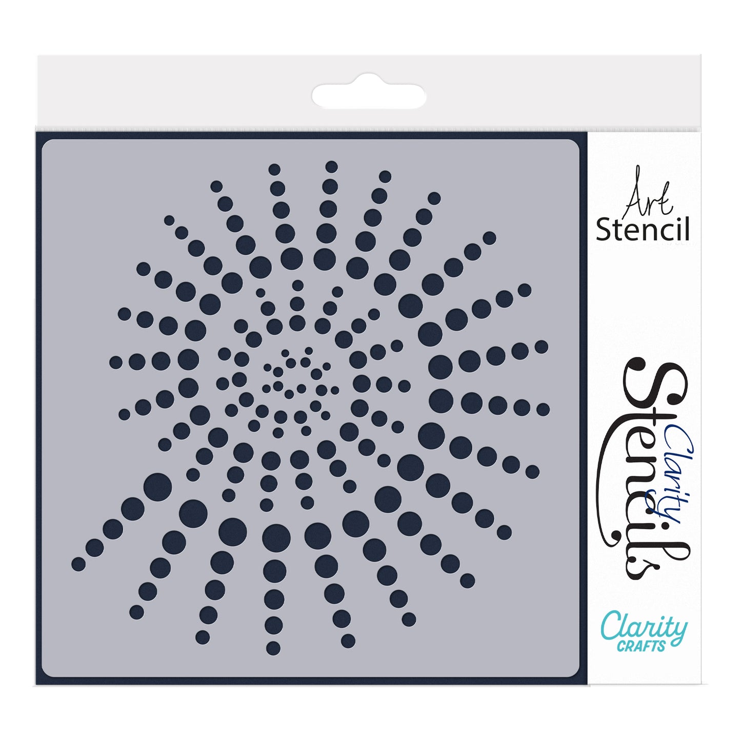 Dotted Spiral 7" x 7" Stencil