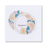 Barbara's Happiness - Floral Crescent - Two Way Overlay A6 Stamp Set