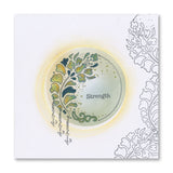 Barbara's Strength - Floral Crescent - Two Way Overlay A6 Stamp Set