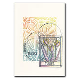 Art Nouveau Tulips A5 Stencil