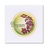 Barbara's Happiness - Floral Crescent - Two Way Overlay A6 Stamp Set