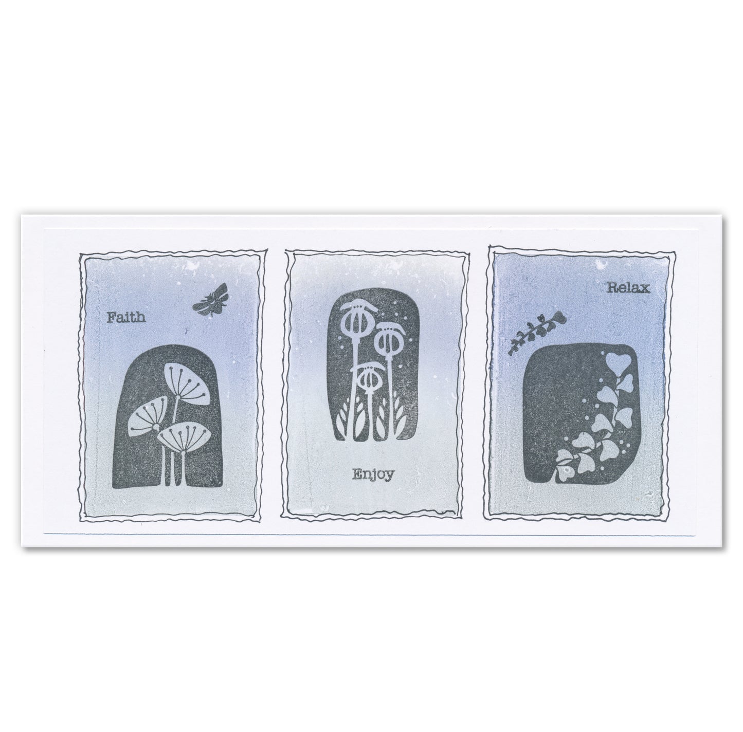 Barbara's Woodland Flowers Art Block A6 Square Stamp Set