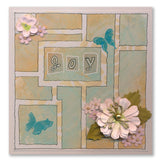 Abstract Layout 3 7" x 7" Stencil Duo