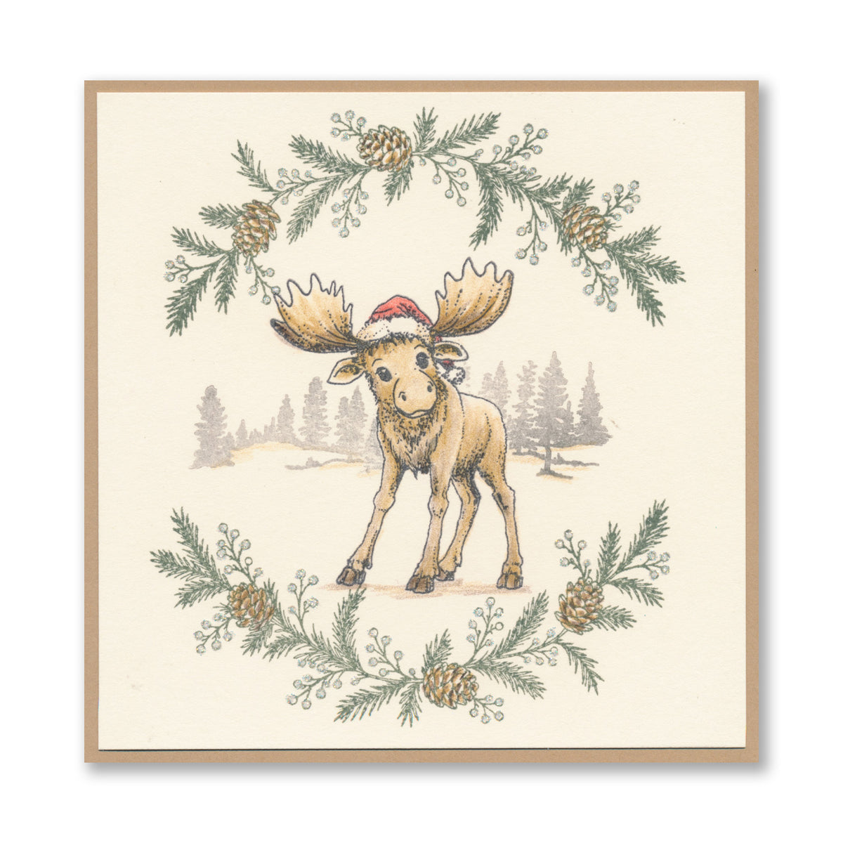 Barbara's Christmas Animals - Elks A6 Stamp & Mask Set