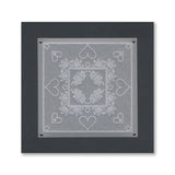 Tina's Hearts & Swirls Embroidery Parchlet A6 Square Groovi Plate