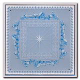 Linda's Dotty Cross-Stitch Christmas Layering Frame A4 Square Groovi Plate