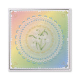 Linda's Dotty Cross-Stitch Snowdrops Layering Frame A4 Square Groovi Plate
