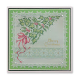 Linda's Dotty Cross-Stitch Christmas Layering Frame A4 Square Groovi Plate