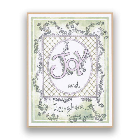 Joy - Feel Good Words - Two Way Overlay A6 Stamp & Mask Set