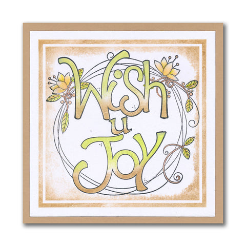 Wish - Feel Good Words - Two Way Overlay A6 Stamp & Mask Set