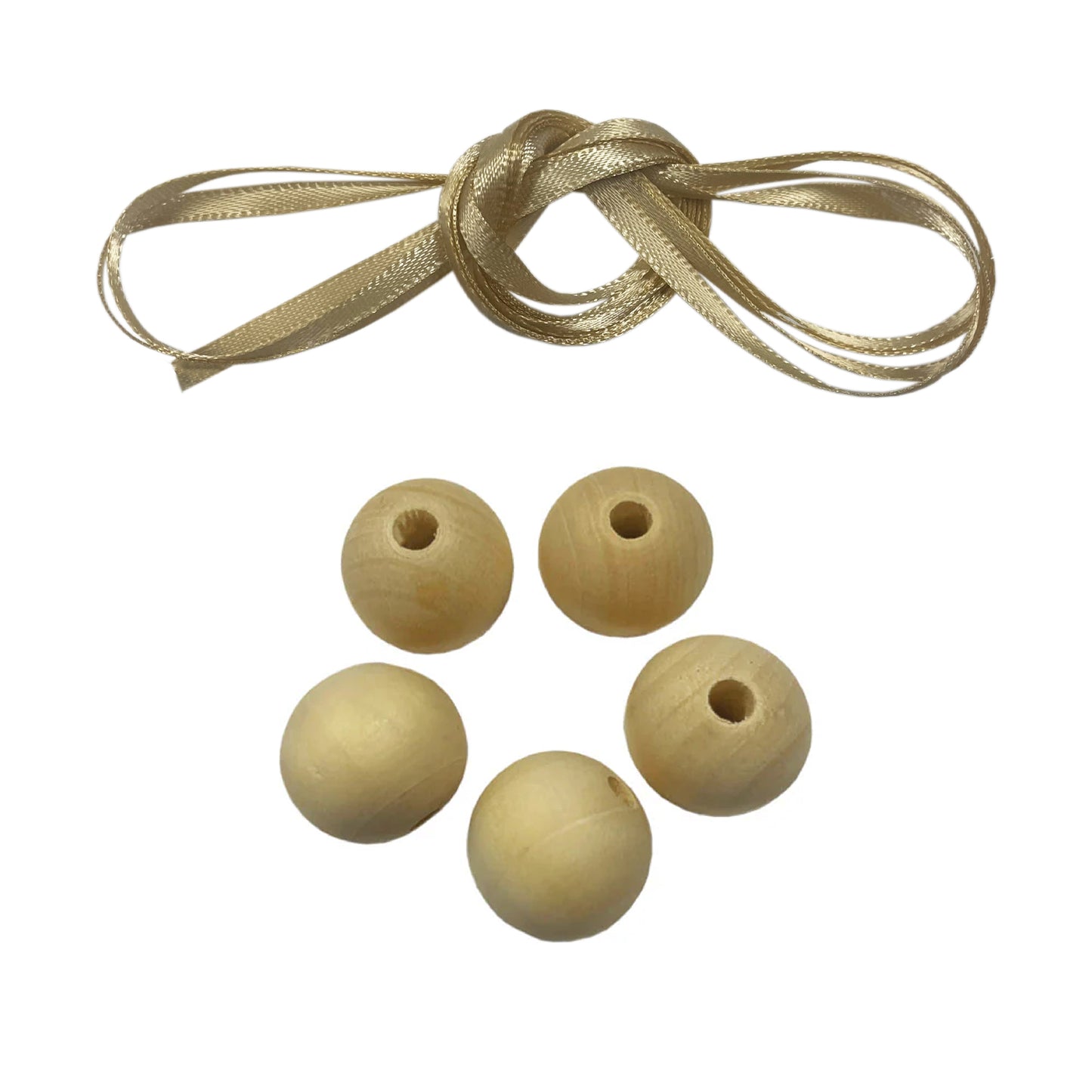 Wooden Heads & Gold Ribbon