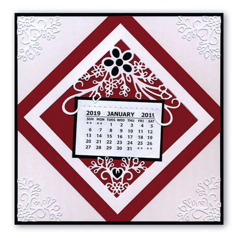 Happy Birthday Floral Frame Clarity Fresh Cut Die