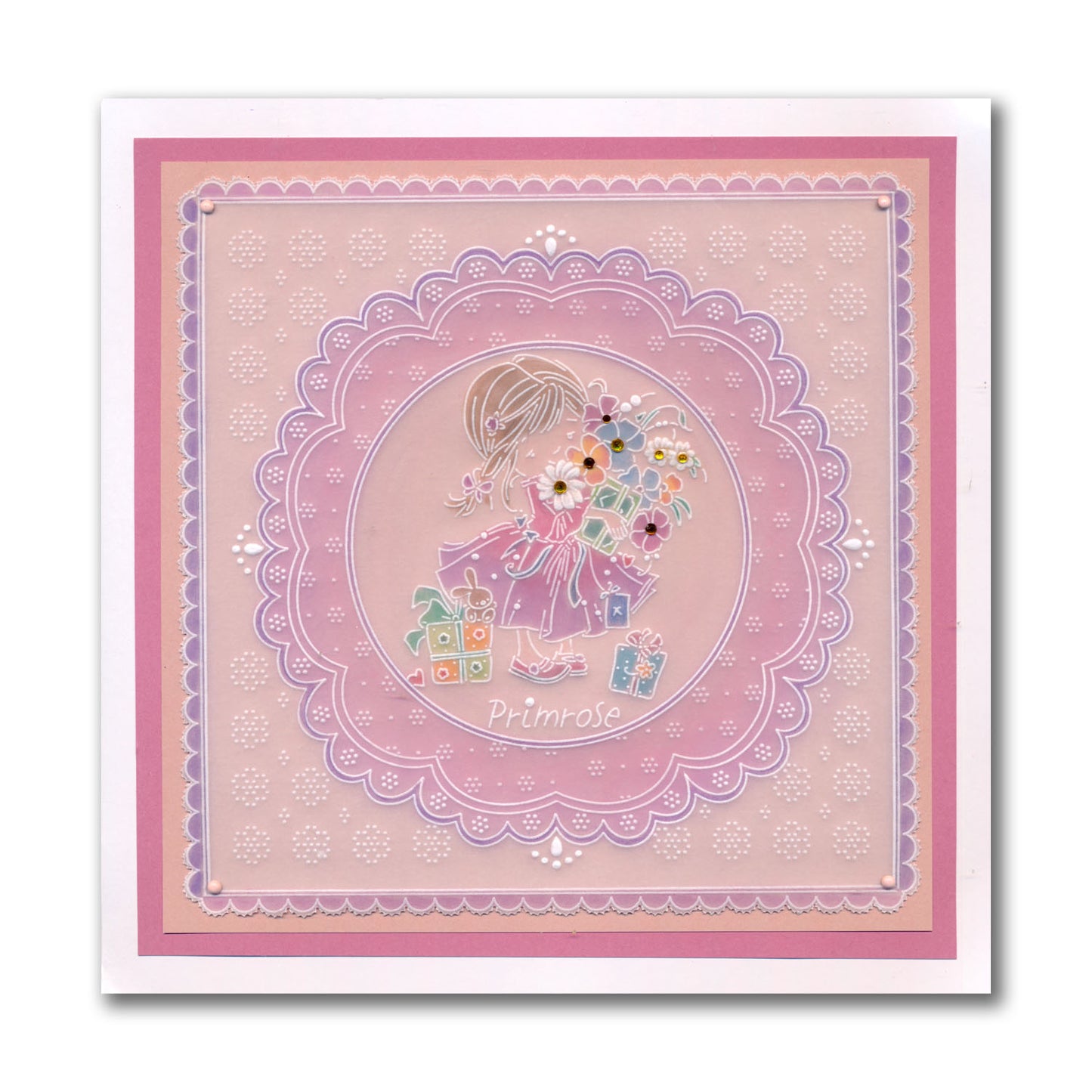 Primrose - Flower Poppet A6 Square Groovi Plate