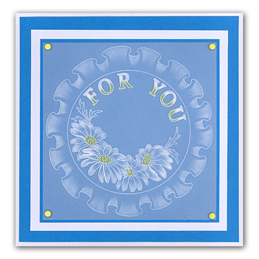 Frilly Circle A5 Square Groovi Plate