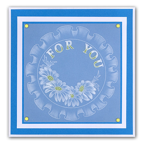 Frilly Circle A5 Square Groovi Plate