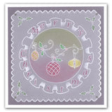 Frilly Circle Friends A5 Square Groovi Plate