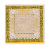 Barbara's Loving Heart A5 Square Groovi Plate