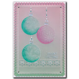 Barbara's SHAC Baubles - Merry Christmas & Season's Greetings A5 Square Groovi Plate Duo