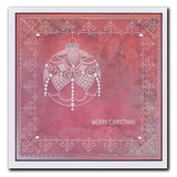 Barbara's SHAC Baubles - Merry Christmas & Season's Greetings A5 Square Groovi Plate Duo