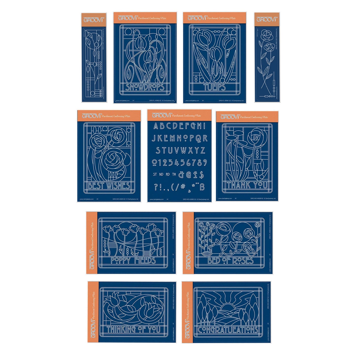 Art Nouveau A6 Groovi Plate & Spacer Complete Collection