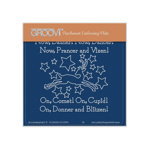 Twas the Night 7 - Now Dasher! A6 Square Groovi Baby Plate