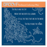 Linda's Holly & Ivy Companion A5 Square Groovi Plate