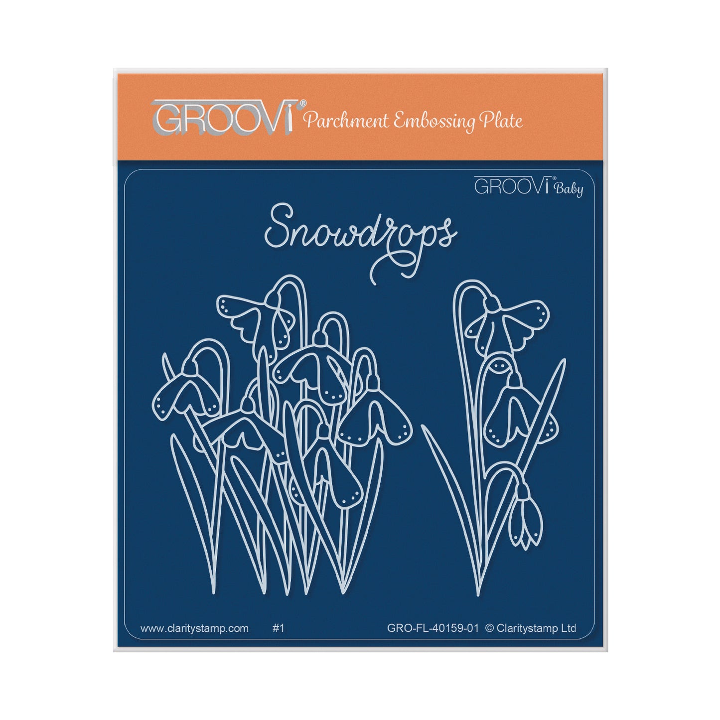 Snowdrops A6 Square Groovi Plate