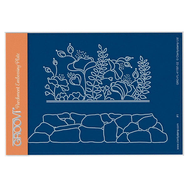 Clarity Stamps Groovi Teller Einhorn A6 – Prägeplatte Für Pergamentkunst Mit Filigranem Einhorn-Design