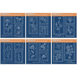 Barbara's SHAC Floral Panels A5 Square Groovi Plate Complete Collection