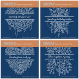 Jazz's Floral Panels A6 Square Groovi Plate Collection