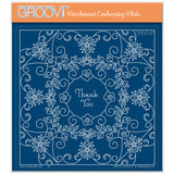 Tina's Thank You Floral Swirls & Corners All in One A5 Square Groovi Plate