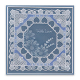 Tina's For You Floral Swirls & Corners All in One A5 Square Groovi Plate