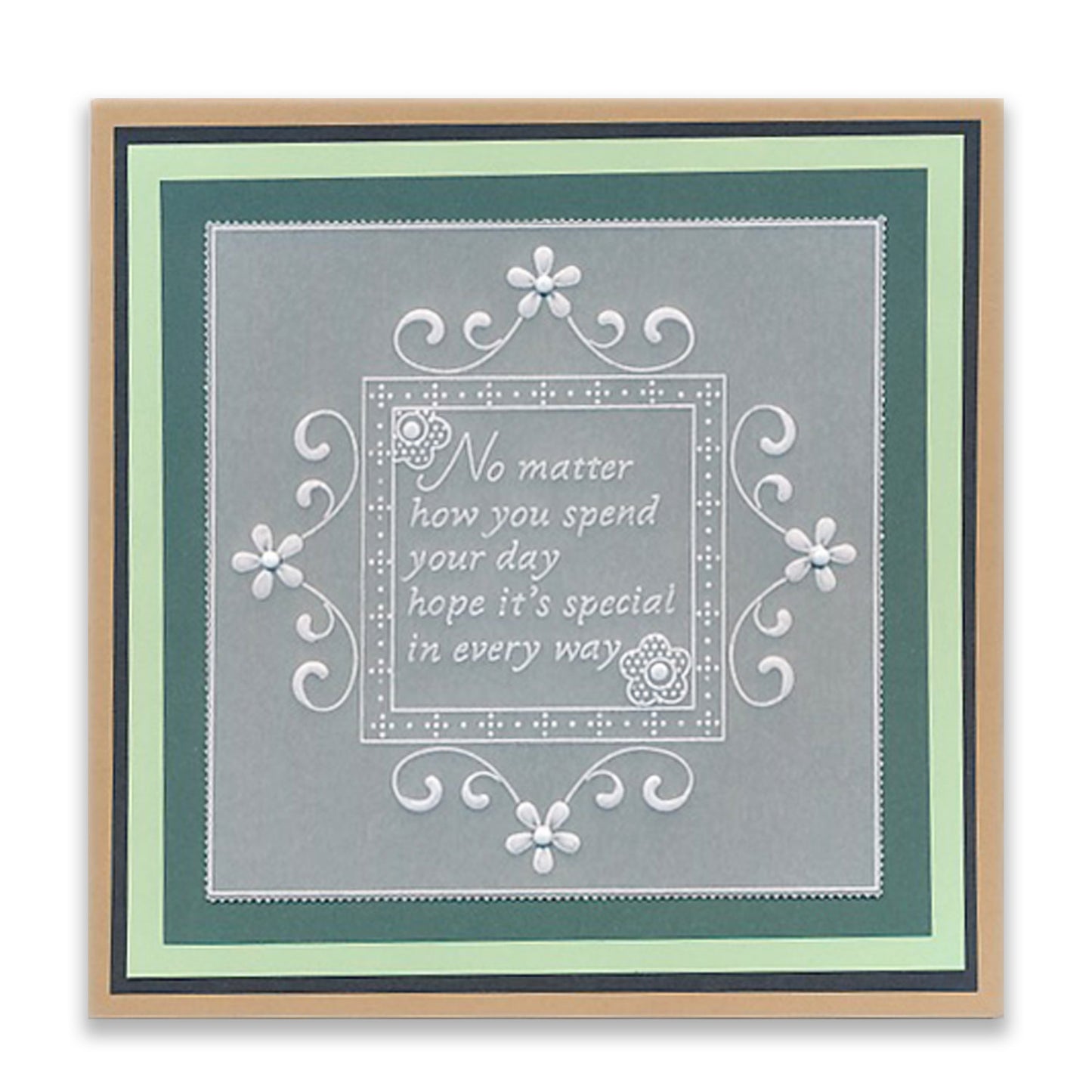 Tina's For You Floral Swirls & Corners All in One A5 Square Groovi Plate