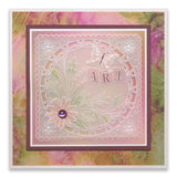 Tina's With Love Floral Swirls & Corners All in One A5 Square Groovi Plate