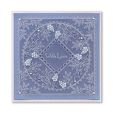 Tina's With Love Floral Swirls & Corners All in One A5 Square Groovi Plate