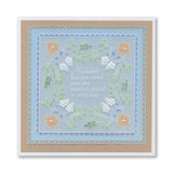 Tina's Very Best Wishes Floral Swirls & Corners All in One A5 Square Groovi Plate