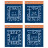 Festive Frame & Sentiments A6 Square Groovi Plate Collection