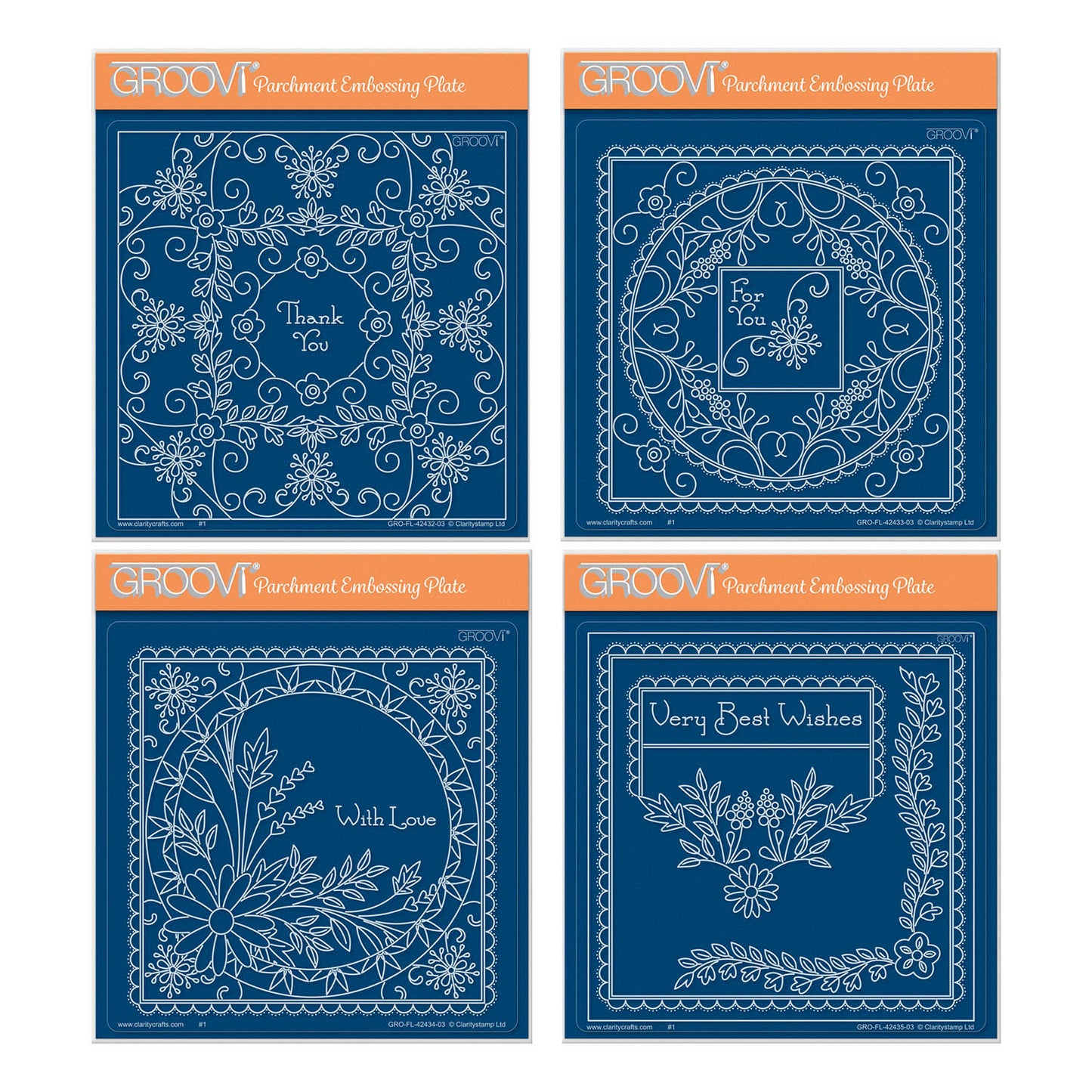 Tina's Floral Swirls & Corners All in One A5 Square Groovi Plate Collection