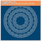 Nested Circles Lace Fan Frames A5 Square Groovi Plate
