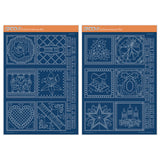 Jazz's Rosie & Festive Sampler A4 Groovi Plate Duo