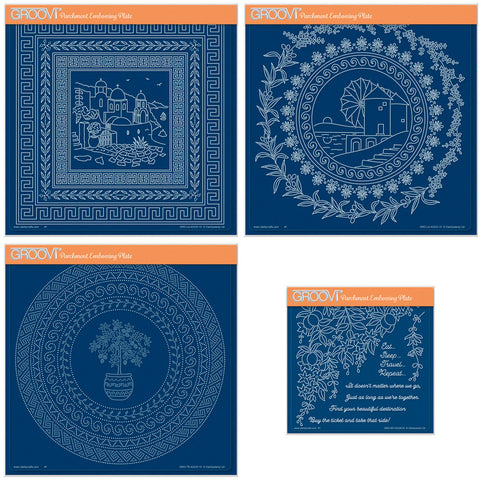 Linda's Layering Frames Set 6 - Greek A4 Square & A5 Square Groovi Plate Collection