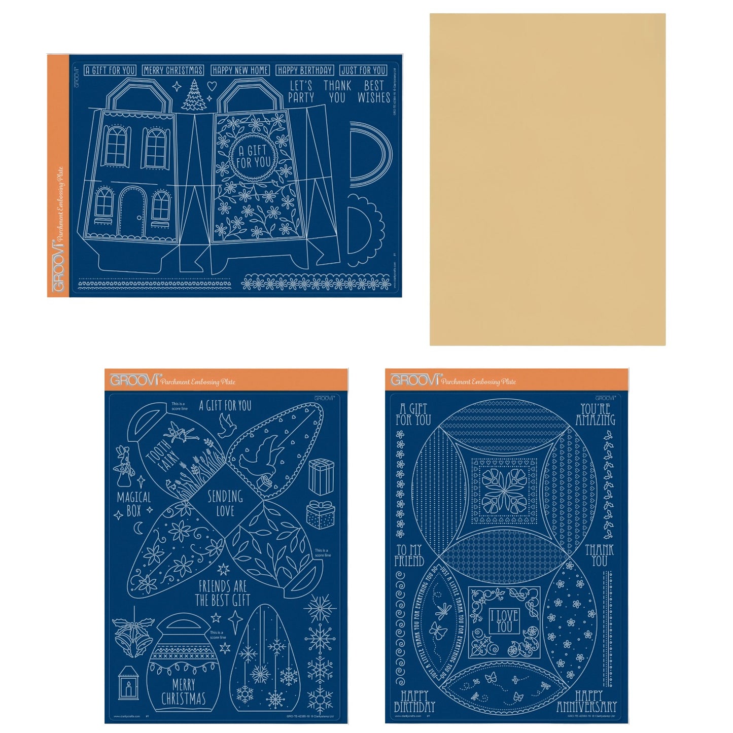 Gift Boxes & Bags A4 Groovi Tem-plate Collection with FREE A4 Ivory Parchment Worth £17.75