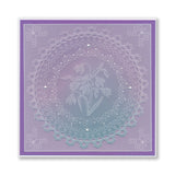 Linda's Dotty Cross-Stitch Snowdrops Layering Frame A4 Square Groovi Plate