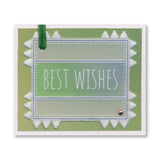 Floral Frame & Sentiments  - Best Wishes Clematis A6 Square Groovi Plate