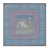 Linda's Dotty Cross-Stitch Christmas Layering Frame A4 Square Groovi Plate