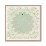 Linda's Dotty Cross-Stitch Snowdrops Layering Frame A4 Square Groovi Plate