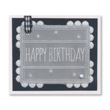 Floral Frame & Sentiments - Happy Birthday Poppies A6 Square Groovi Plate