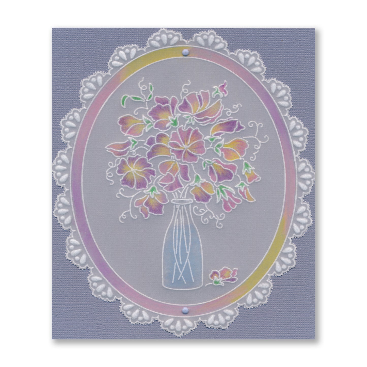 Linda's Sweet Peas with Milk Bottle Midi Groovi Plate