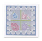 Linda's 123 - Wild Flowers A5 Square Groovi Plate