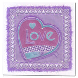 Barbara's SHAC Love Heart Doodle A5 Square Groovi Plate